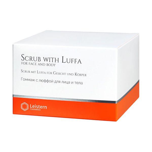 Leistern Cosmetics, Гоммаж с люффой для лица и тела, Scrub with Luffa for face and body, 150 мл