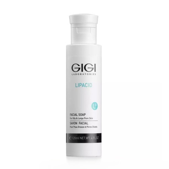 GiGi Очищающее бактерицидное мыло для жирной кожи с расширенными порами, Lipacid Facial Soap for oily and large pore skin, 120 мл